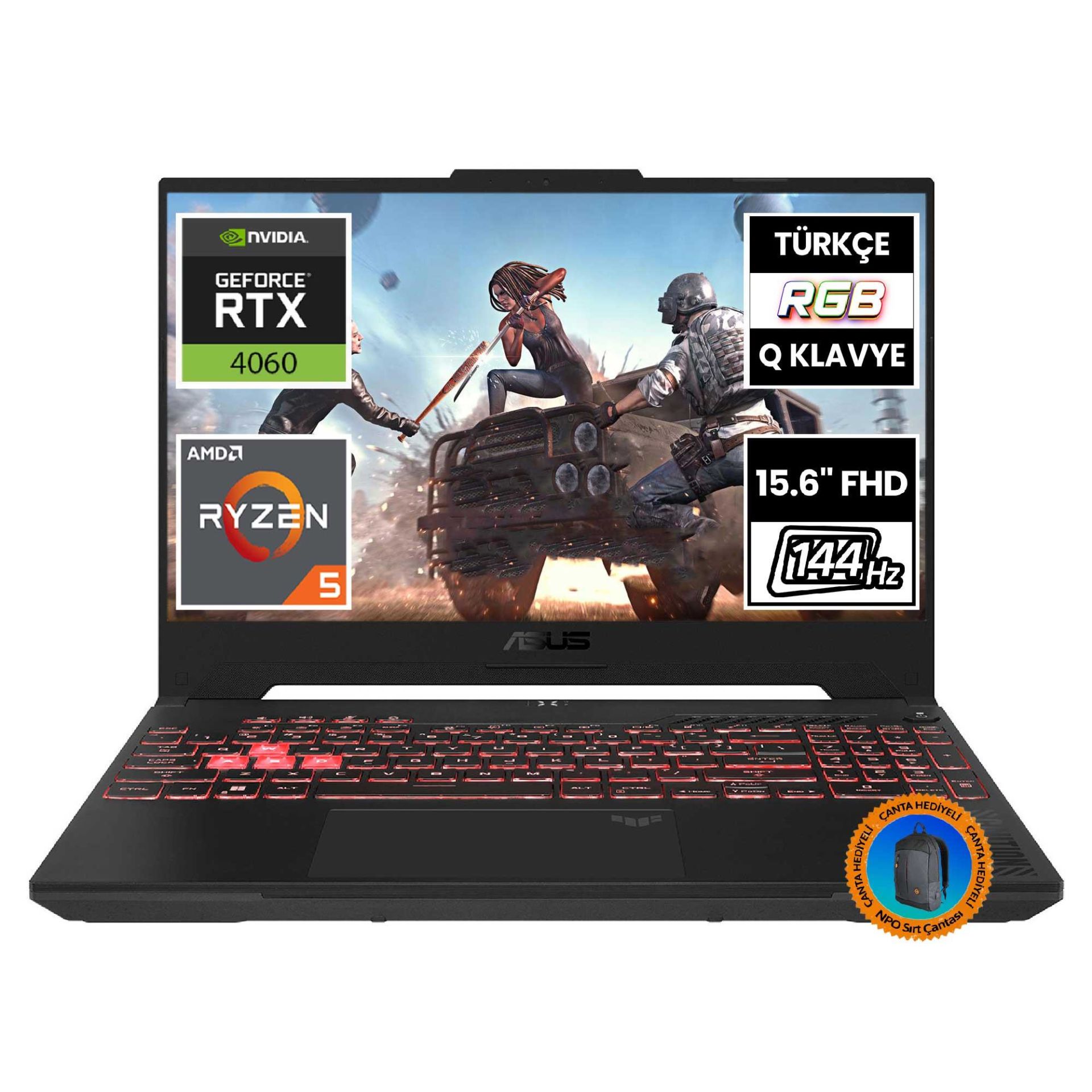 Asus TUF Gaming A15 FA507NV-LP103A2 Ryzen5 7535HS 16GB 512SSD+1TBSSD RTX4060 15.6'' FullHD FreeDOS Taşınabilir Bilgisayar-CNT003