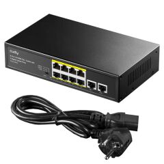 Cudy FS1010PG 8 Port 10/100Mbps PoE+ 120W PoE, 2 Uplink Portlu VLAN CCTV Rack Mount Metal Switch