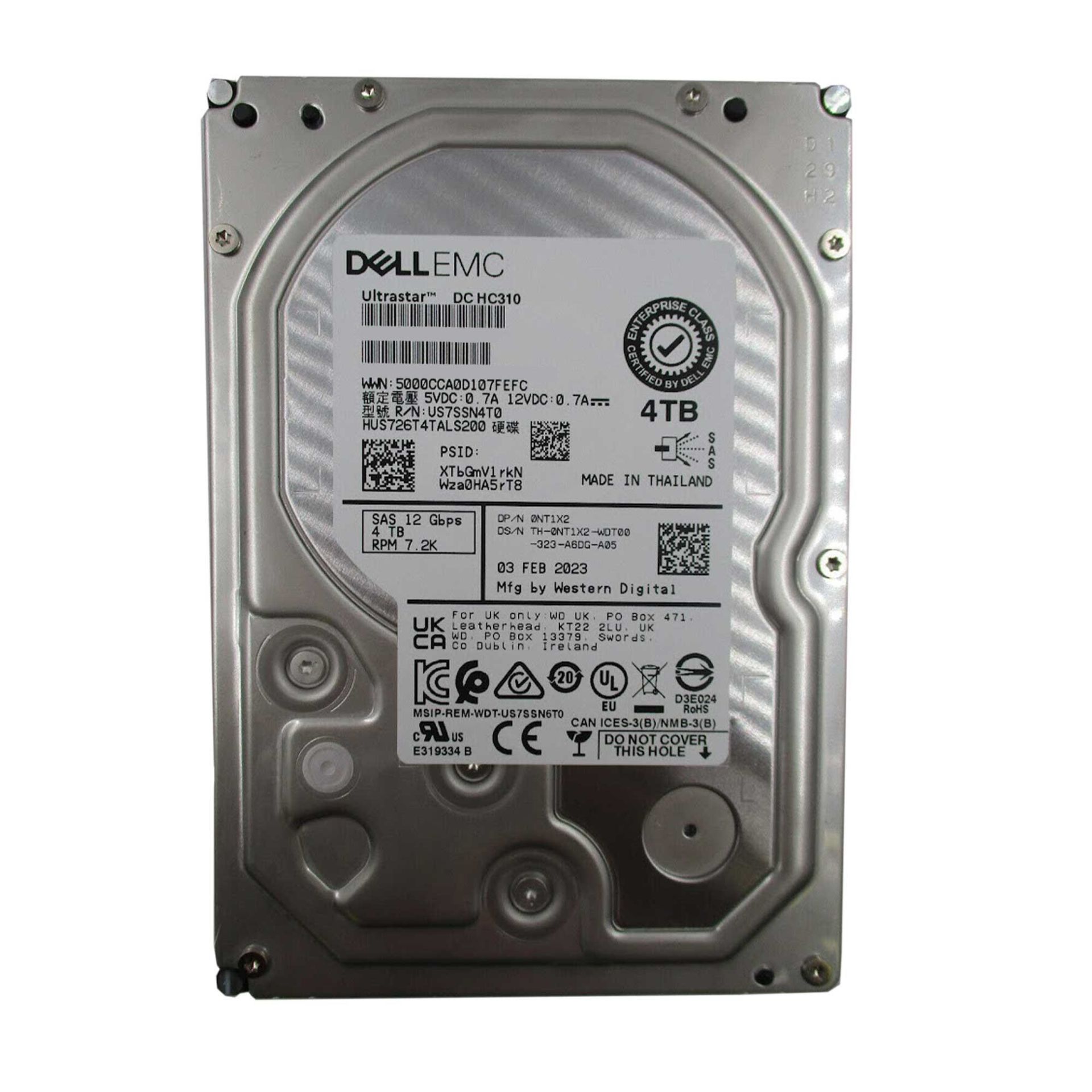 Dell EMC HC310 3.5'' 4TB SAS 7200Rpm SATA Harddisk