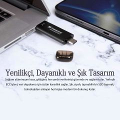 Transcend TS512GESD310C 512GB USB/Type-C Taşınabilir Harici SSD Siyah