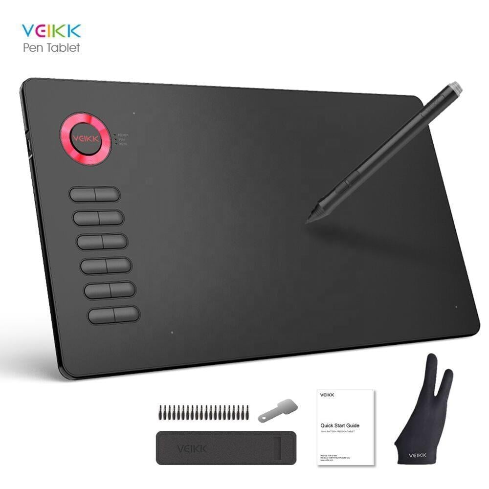 Veikk A15 Pro Grafik Kalem ve Tablet 10x6inc 8192hz Hassasiyet 5080LPI Çözünürlük