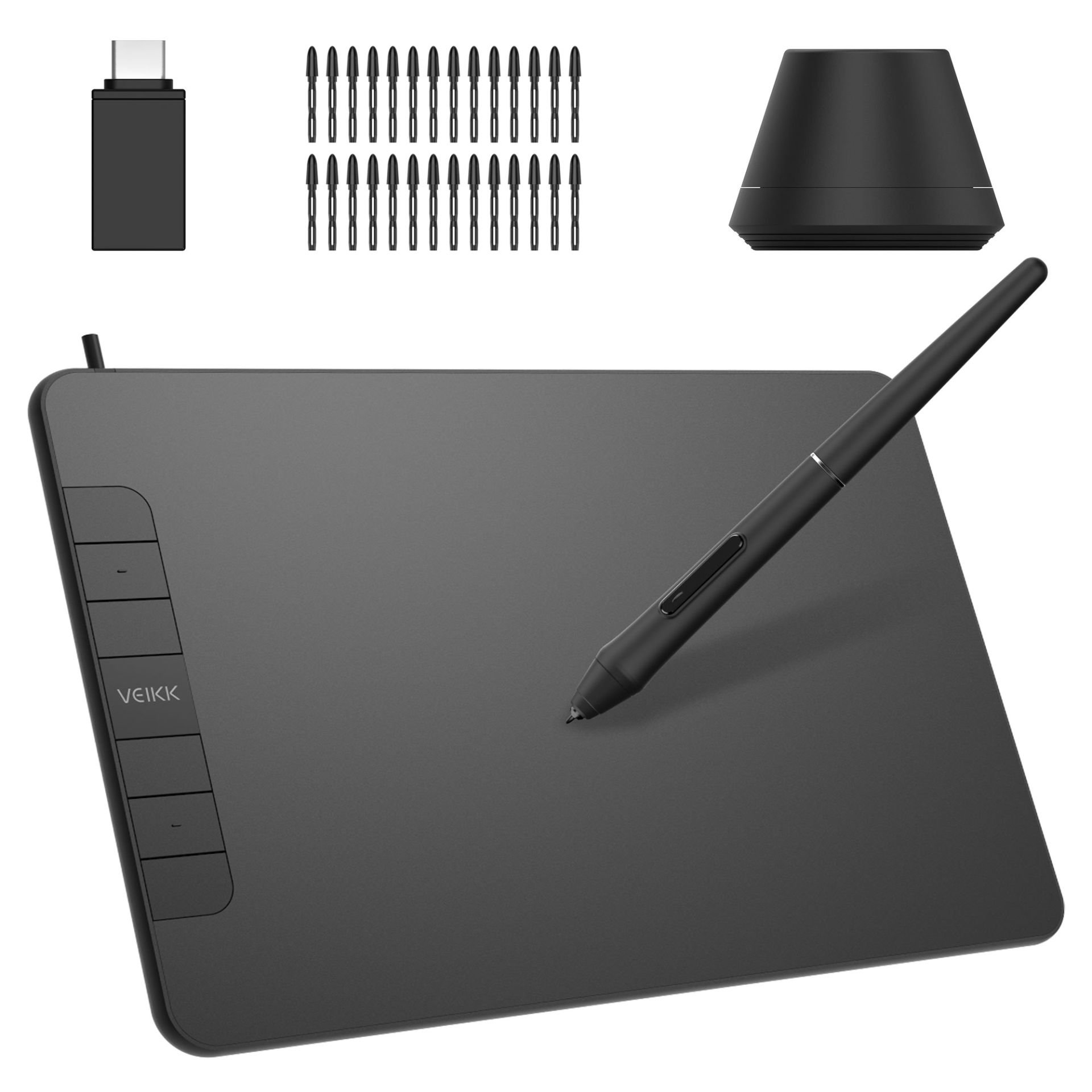 Veikk VK640 6 x 4'' 6 Kısayol Tuşlu Grafik Tablet + Kalem