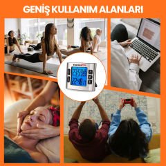 NPO ThermoPro TM02 Mutfak, Spor, Ders için Alarmlı, Işıklı, Çift Geri Sayımlı Kronometre ve Dijital Saat