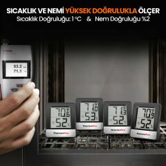 NPO ThermoPro TP49B Mini Iç Mekan Dijital Sıcaklık ve Nem Ölçer Termometre