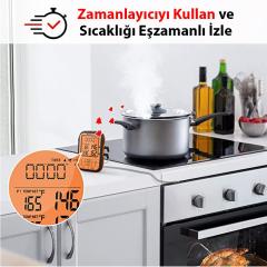 ThermoPro TP28 150m Mesafeli Kablosuz Profesyonel Saplama Gıda ve Izgara Termometresi