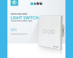 S-Link Swapp SL-EG33 Kablosuz ve Dokunmatik  3'Lü Wifi TUYA Destekli Aydınlatma Anahtarı