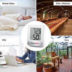 ThermoPro TP49W Mini İç Mekan Dijital Isı ve Nem Ölçer Termometre