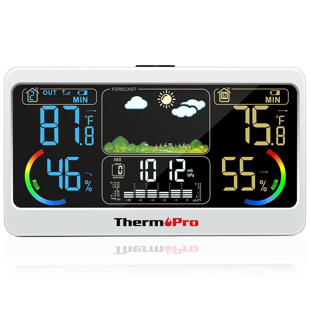 ThermoPro TP68B 7'' İç-Dış Mekan Dijital Isı,Nem,Basınç Ölçer