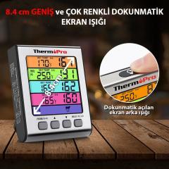 ThermoPro TP-17H Renkli LCD, 4 Uçlu, Alarmlı Pişirme Termometresi