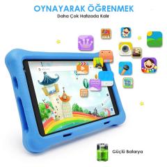 NPO RS407 2GB 32GB Android.11 8'' IPS Ekran, A133 1.6GHz, Antişok Çocuk Tableti(Kids Tablet)-Mavi