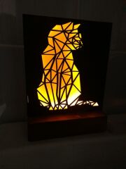 Veraart Işıklı Kişiselleştirilmiş Dekoratif Kedi Gece Lambası