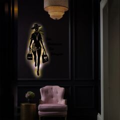 Veraart Işıklı Kişiselleştirilebilir Kadın Temalı Tablo Fiona Dekoratif Gece Lambası 100 cm