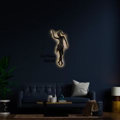 Veraart Işıklı Dans Temalı Tablo Helen Dekoratif Gece Lambası 70 cm