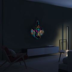 Veraart Kişiselleştirilebilir Kanatlı Gitar Figürlü Duvar Dekorlu Gece Lambası 60 cm