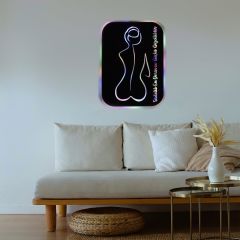 Veraart Işıklı Kişiselleştirilebilir Kadın Temalı Tablo Emery Dekoratif Gece Lambası 40 cm