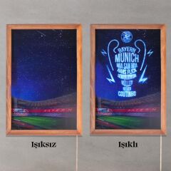 Veraart Işıklı Pleksi Futbol Temalı Sürpriz Tablo FC Bayern München Dekoratif Ayaklı Biblo