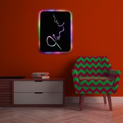 Veraart Işıklı Kişiselleştirilebilir Çift Temalı Tablo Vivian Dekoratif Gece Lambası 40 cm