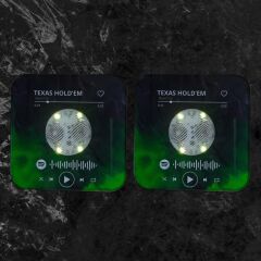 Veraart Epoksili Işıklı Kare Tasarım Kendi Müziğini Yarat Karekodlu Spotify Yeşil Bardak Altlığı 2 li