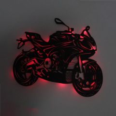 Veraart Işıklı Motor Dekoratif Tablo Duvar Dekorlu Gece Lambası