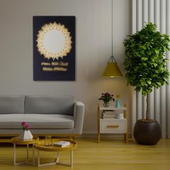 Veraart Kişiselleştirilebilir Güneş Temalı Aynalı ve Işıklı Dekoratif Katmanlı Tablo