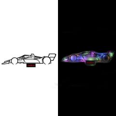 Veraart Işıklı Kişiselleştirilebilir Araba Temalı Tablo Formula 1 F1 Dekoratif Gece Lambası 100 cm