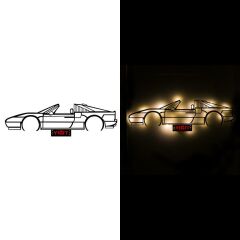 Veraart Işıklı Kişiselleştirilebilir Araba Temalı Tablo Ferrari Dekoratif Gece Lambası 80 cm