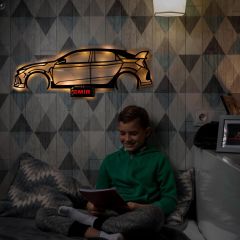 Veraart Işıklı Kişiselleştirilebilir Araba Temalı Tablo Honda Civic Dekoratif Gece Lambası 80 cm