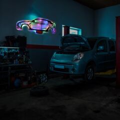 Veraart Işıklı Kişiselleştirilebilir Araba Temalı Tablo Honda Civic Dekoratif Gece Lambası 100 cm