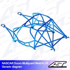 Roll Cage NISSAN 350Z (Z33) 3-doors Coupe MULTIPOINT WELD IN V5 NASCAR-door for drift