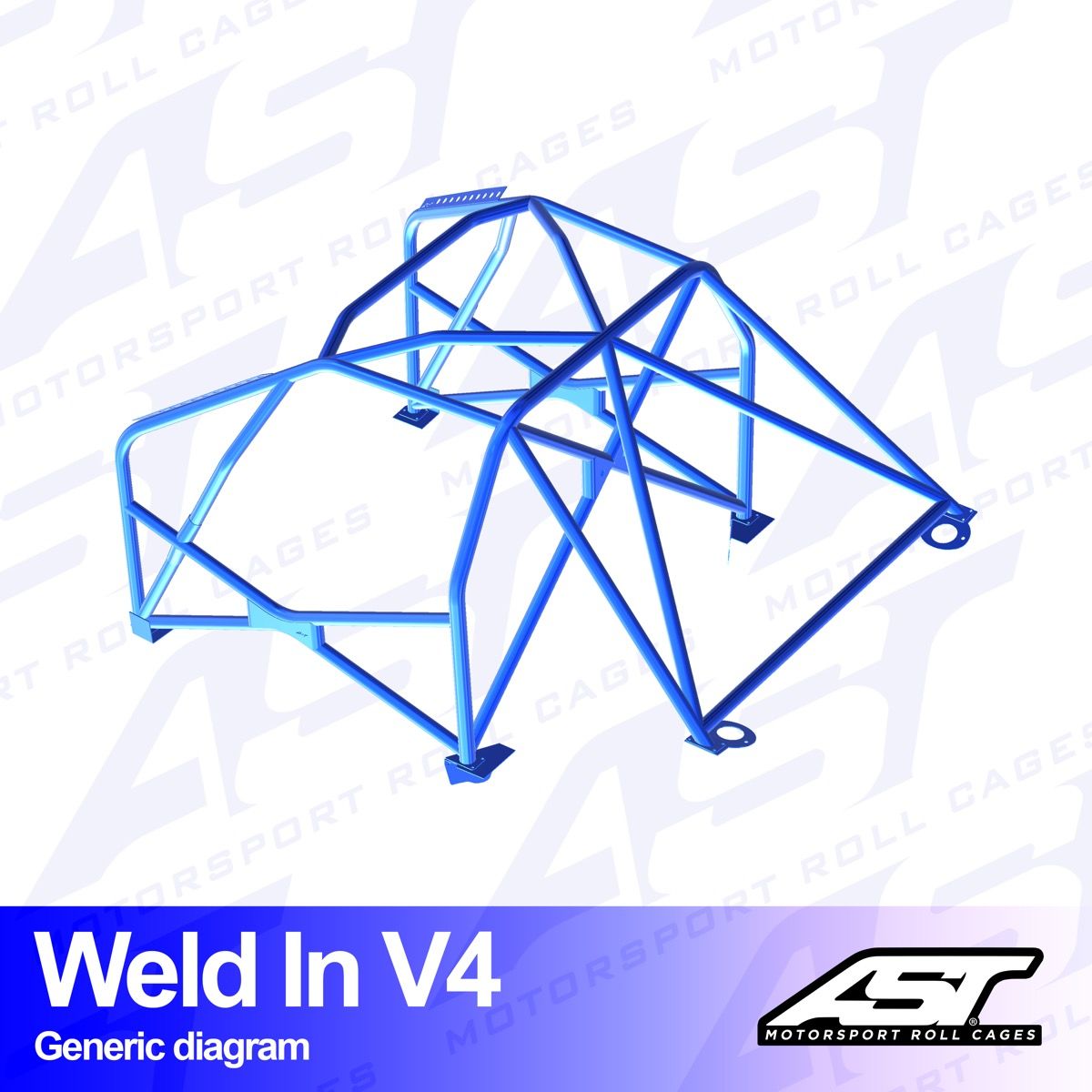 Roll Cage MAZDA MX-3 (EC) 3-doors Coupe WELD IN V4