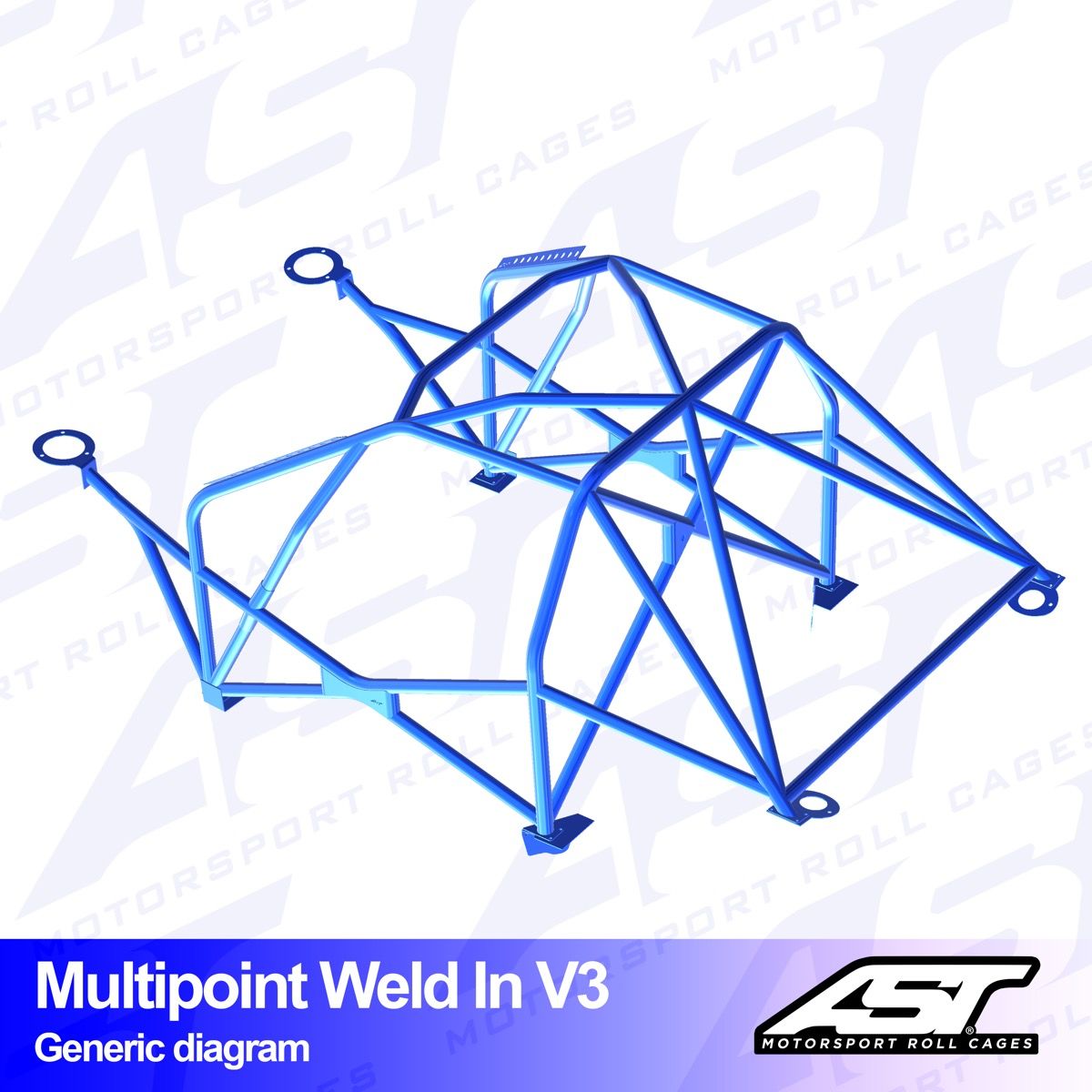 Roll Cage MAZDA MX-3 (EC) 3-doors Coupe MULTIPOINT WELD IN V3