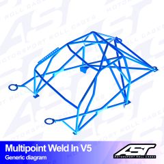 Roll Cage MAZDA MX-3 (EC) 3-doors Coupe MULTIPOINT WELD IN V5
