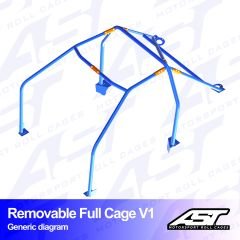 Roll Cage MERCEDES-BENZ 190 E (W201) 4-doors Sedan REMOVABLE FULL CAGE V1