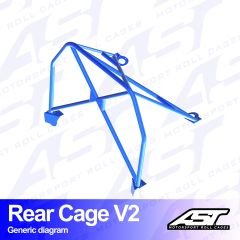 Roll Bar SEAT Marbella (Tipo 141) 3-doors Hatchback REAR CAGE V2