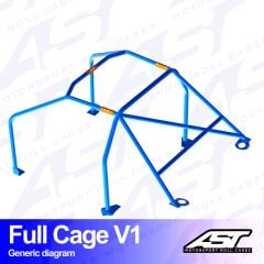 Roll Cage SEAT Marbella (Tipo 141) 3-doors Hatchback FULL CAGE V1