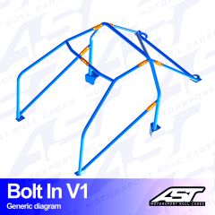 Roll Cage VW Golf (Mk4) 3-doors Hatchback 4Motion BOLT IN V1