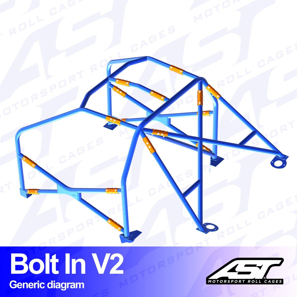 Roll Cage VW Golf (Mk4) 3-doors Hatchback 4Motion BOLT IN V2