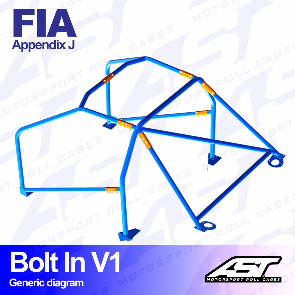 Roll Cage SEAT Marbella (Tipo 141) 3-doors Hatchback BOLT IN V1