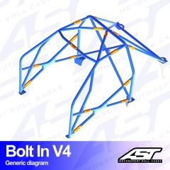 Roll Cage VW Golf (Mk4) 3-doors Hatchback 4Motion BOLT IN V4