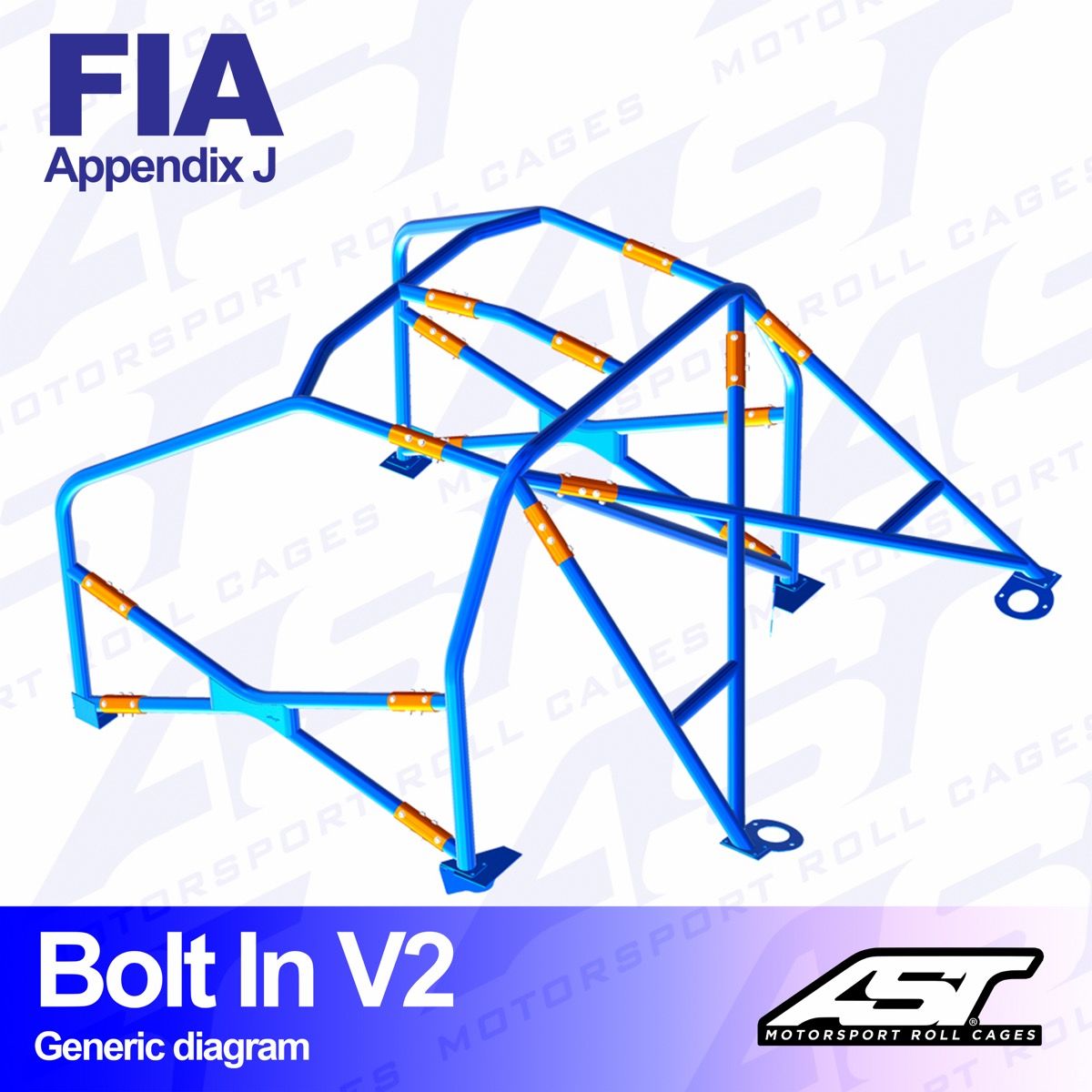 Roll Cage SEAT Marbella (Tipo 141) 3-doors Hatchback BOLT IN V2