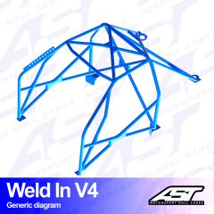 Roll Cage VW Golf (Mk4) 3-doors Hatchback 4Motion WELD IN V4