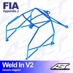 Roll Cage MERCEDES-BENZ 190 E (W201) 4-doors Sedan WELD IN V2