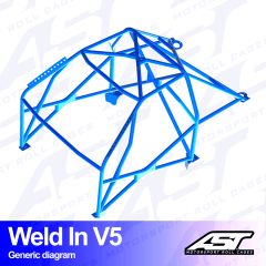 Roll Cage VW Golf (Mk4) 3-doors Hatchback 4Motion WELD IN V5