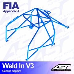 Roll Cage SEAT Marbella (Tipo 141) 3-doors Hatchback WELD IN V3