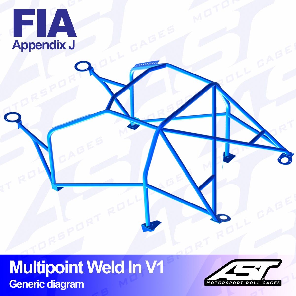 Roll Cage MERCEDES-BENZ 190 E (W201) 4-doors Sedan MULTIPOINT WELD IN V1