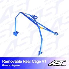 Roll Bar TOYOTA Supra (Mk3) 3-doors Targa REMOVABLE REAR CAGE V1