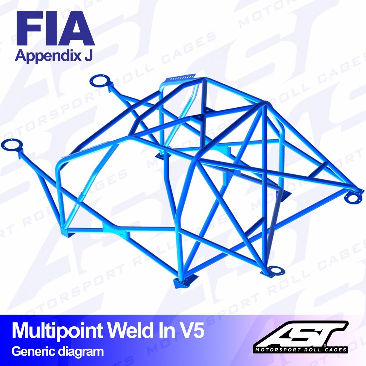 Roll Cage SEAT Marbella (Tipo 141) 3-doors Hatchback MULTIPOINT WELD IN V5