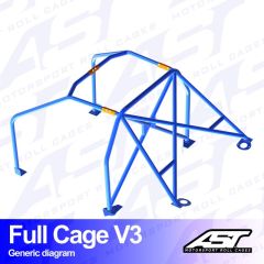 Roll Cage AUDI Coupe (B2) 2-doors Coupe FWD BOLT IN V3