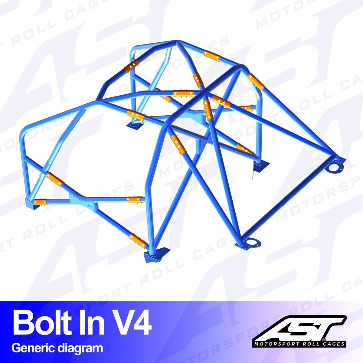 Roll Cage MINI Cooper (R53) 3-door Hatchback BOLT IN V4