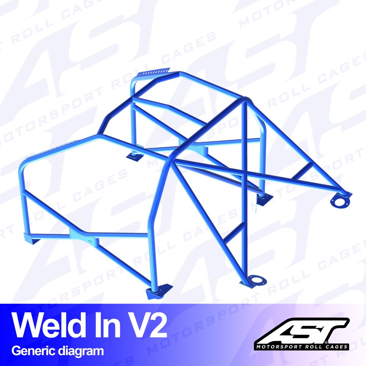 Roll Cage MINI Cooper (R53) 3-door Hatchback WELD IN V2